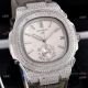 Japan Grade Patek Philippe Nautilus Chrono Watches Diamond Silver Case (11)_th.jpg